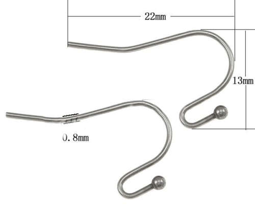 Stainless Steel Hook Earwire, 304 Stainless Steel, original color, 22x13x2mm, 0.8mm, sold per pair