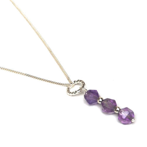 Atenea 925 Add a Dangle Amethyst pendant on 925 sterling silver