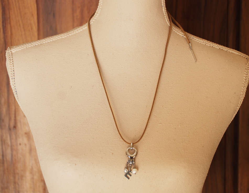 Faux Suede wrap choker necklace with stainless steel bar ends - different lengths available