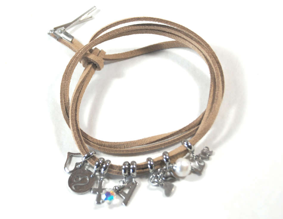 Faux Suede wrap choker necklace with stainless steel bar ends - different lengths available