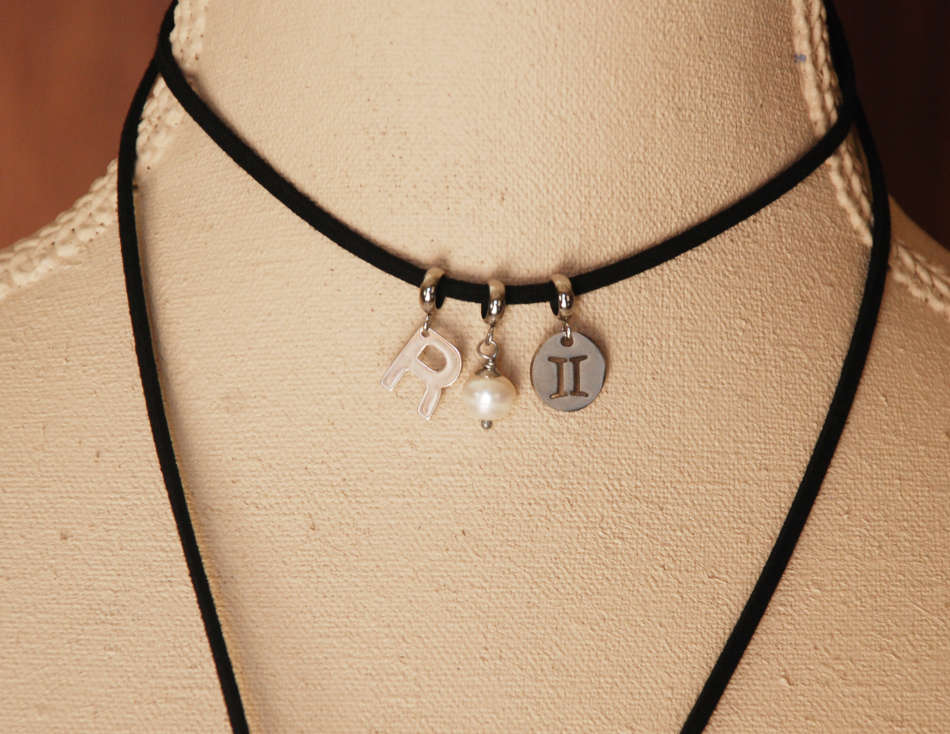 Letter R stainless steel initial alphabet dangle charm pendant - on clasp or large hole slider