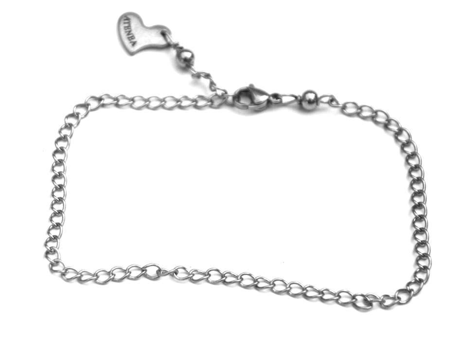 Atenea Add a Dangle fine stainless steel chain bracelet for dangle charms - 20cm adjustable
