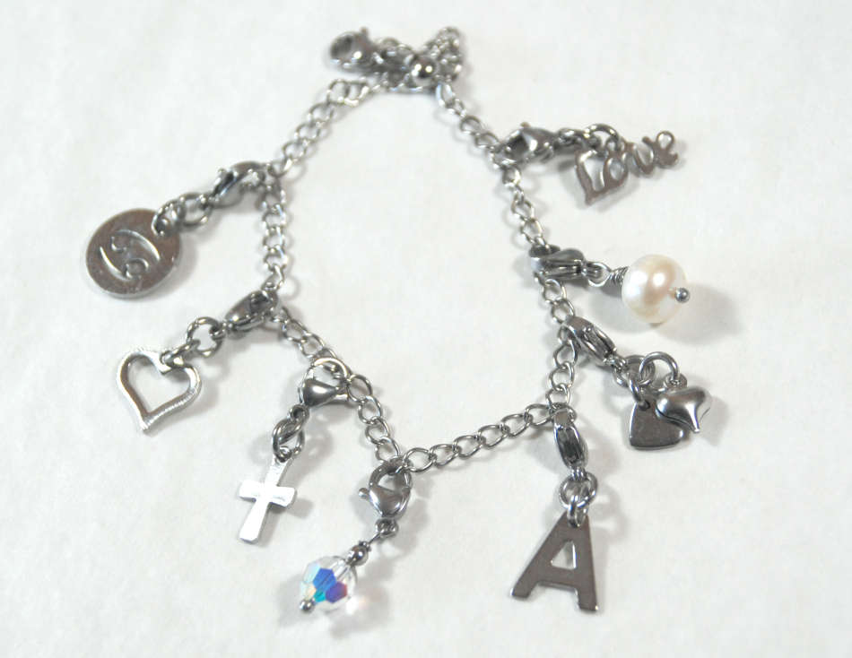 Atenea Add a Dangle fine stainless steel chain bracelet for dangle charms - 20cm adjustable