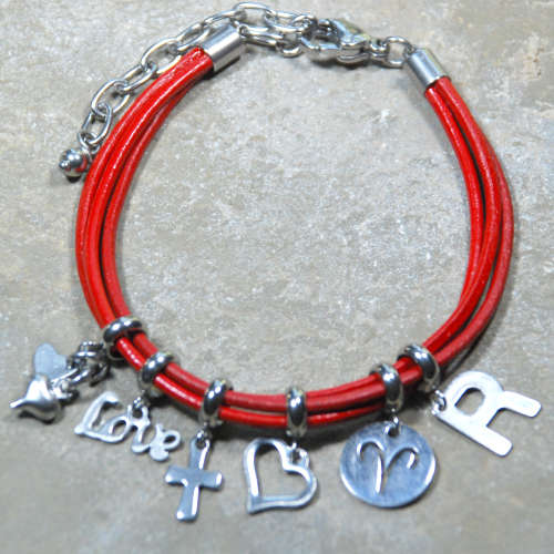 Atenea handmade Basic leather cord choker necklace available in different colours -stainless steel