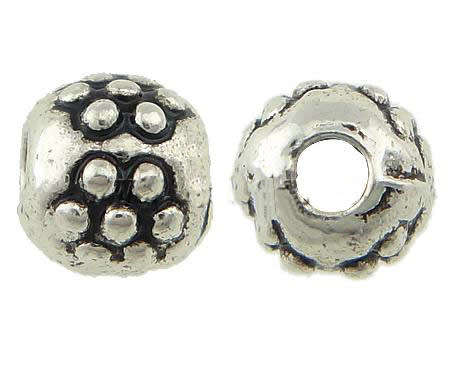 100 * Alloy Spacer Beads, Round, 4mm, hole 1mm
