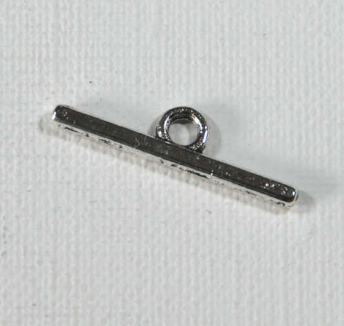 Alloy clasp finding, T-bar only, antique silver, sold per 10