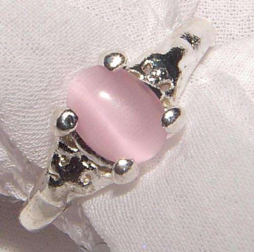 PRETTY NATURAL CAT'S EYE DRESS RING - SIZE L