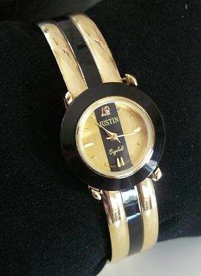 **STUNNING - GOLD & BLACK - QUARTZ WATCH**