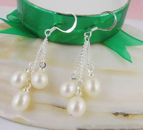 7-7.5mm zircon Pearl earrings