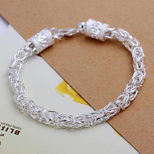 925 Sterling silver plated 5mm bracelet with beautiful detail
