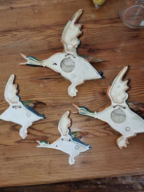 RARE!!! Complete set of antique FLYING DUCKS,by Beswick