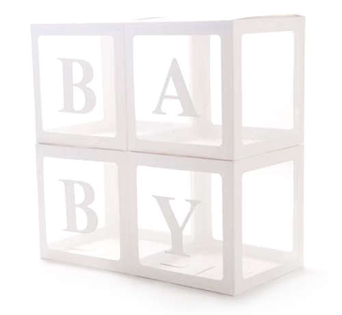 4pcs Balloon Box & 4pcs English Alphabet