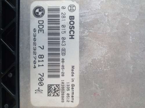 BMW E90 320 DIESEL FACELIFT 0281015043 DDE78811700 ECU COMPUTER BOX