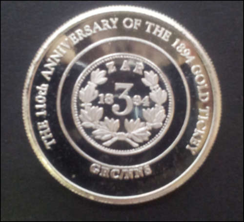 ***GRC 110TH YEAR ANNIVERSARY OF THE 1894 GOLD TICKEY COIN SOLID SILVER***