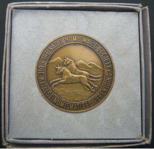 *** 1967 - NATAL NUMISMATIC SOCIETY MEDALLION IN BOX AS ISSUED #201 ***