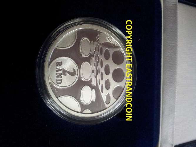 ***BRAND NEW PROOF 1OZ 1992 MINT TECHNOLOGY SILVER 2 RAND RAND IN BOX***
