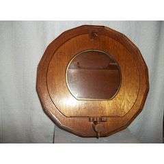 WALL MOUNTABLE DRINK CABINET IN SHAPE OF A BARREL MADE OF WOOD