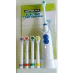 ELECTRIC TOOTHBRUSH (DENTICLEAN) WITH 5 DIFFERENT COLOUR CODED BRUSH HEADS