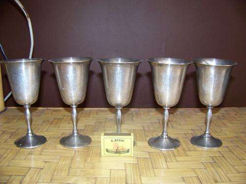 SIX SILVER GLASSES