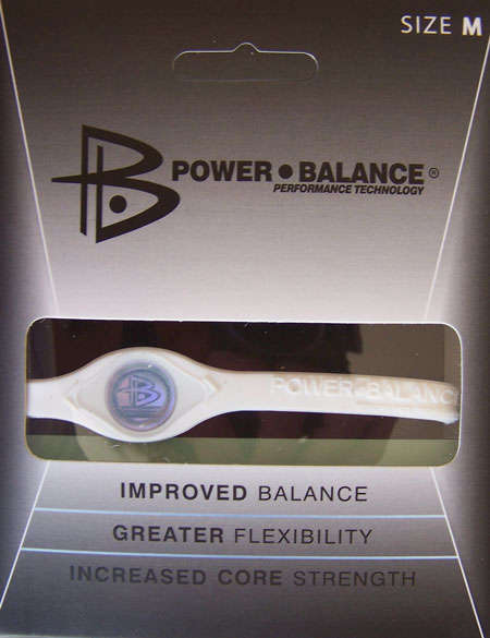 Power Balance Bracelet - Size Medium-White