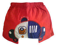bum bum shorts----summer fashion-1-2 yrs --red with blue police car