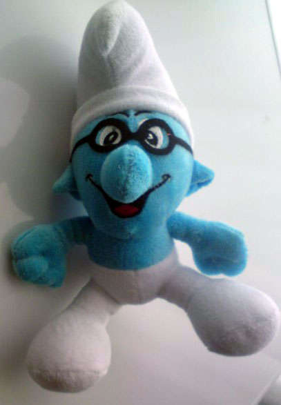 Smurf plush doll-