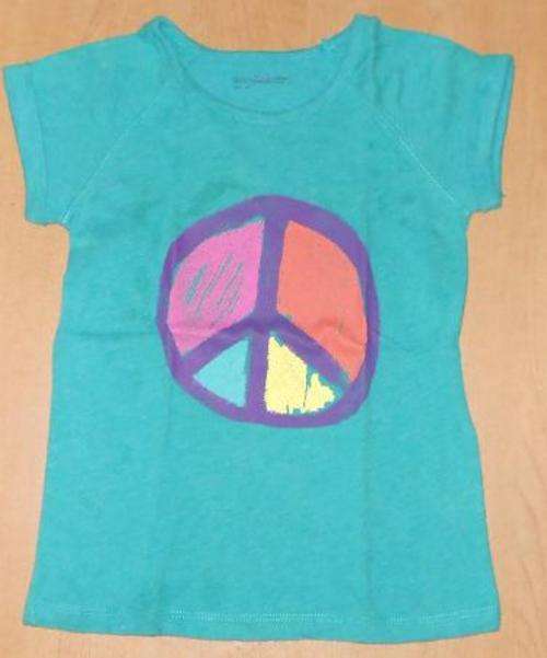 Baby Gap Jade Peace Graphic Raglan  tee 3 years old