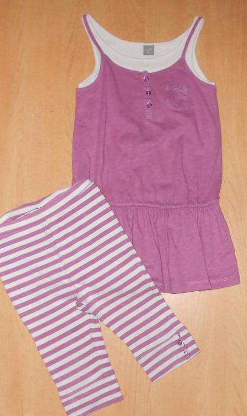 Baby Gap  purple drop waist dress/top with matching leggings 3 years old