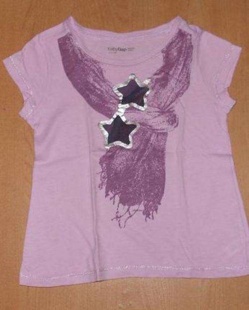 Baby Gap Purrple Scarf print tee 3 years old