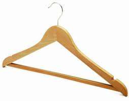 Wooden Hangers with bar