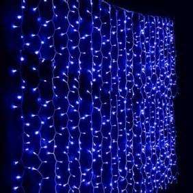 Curtain Fairy Lights (2m Wide, 1,7m Long) - Blue Light