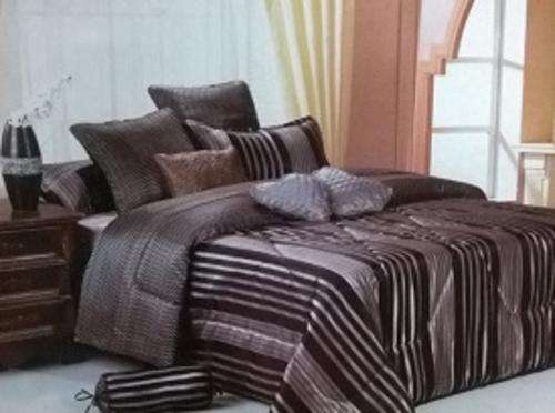 KING SIZE COMFORTER SET- GREY AND BLACK