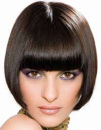 Ladies Wig - Stylish Bob With Straight Fringe (Deep Black)