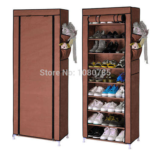 SHOE RACK ORGANIZER (Brown)  9 SHELF