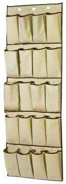 Over The Door Shoe Rack Organizer (Cream)