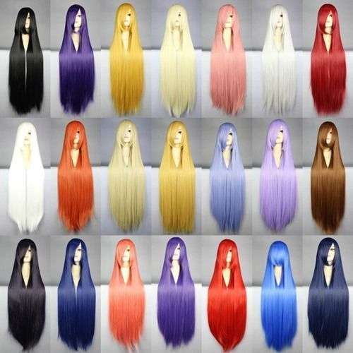Long Straight Wigs (black)