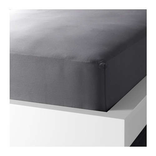 4 Piece Fitted Sheet -grey(queen)