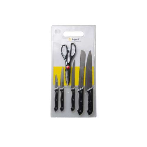 REGENT KITCHEN KNIVES,SCISSOR & BOARD 7PCE SET