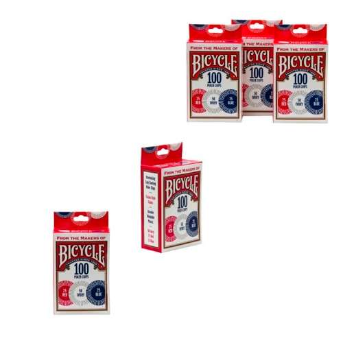 BICYCLE 2 GRAM PLASTIC CHIPS 100 COUNT PLASTIC CHIP