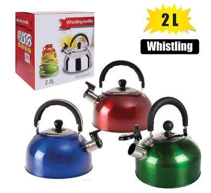 CAMPING/GAS KETTLE W/WHISTLE 2.0L