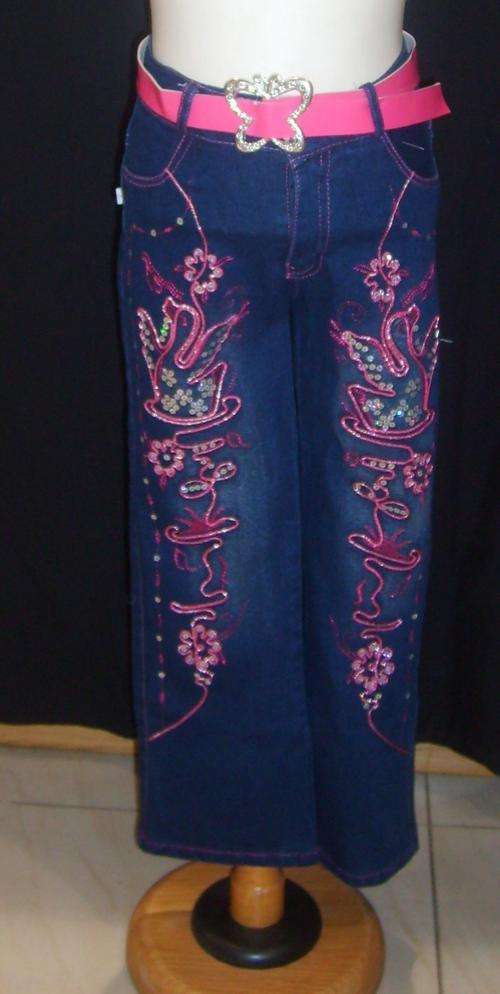 GIRLS EMBROIDED DENIM JEANS