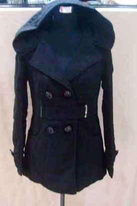 Ladies long hooded coat