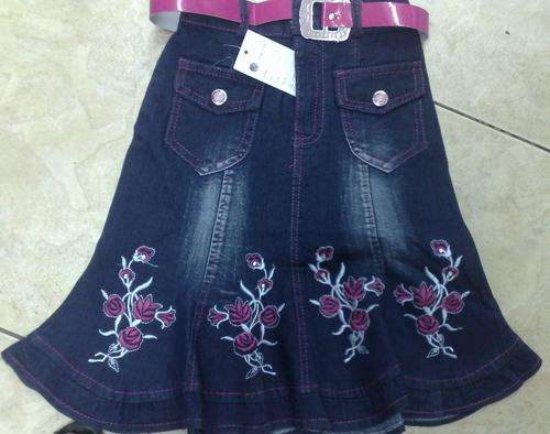 DENIM SKIRT(embr)