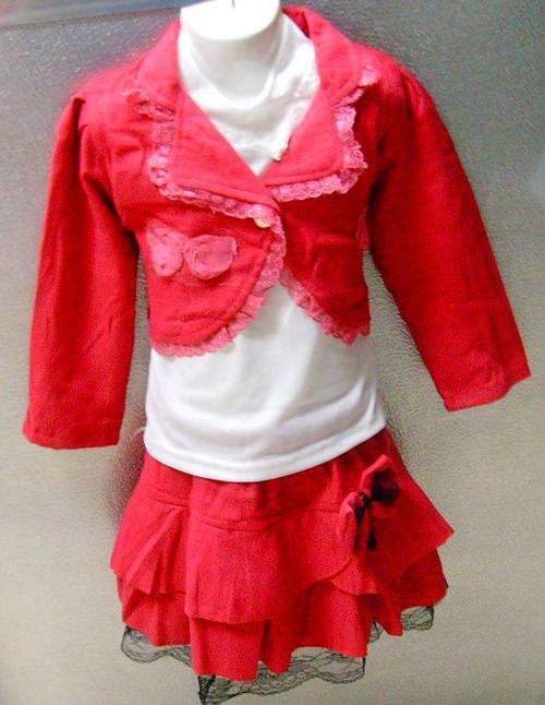 Girls 3pc skirt&jacket