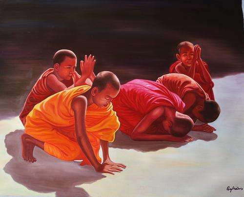 Exquisite detail - Original Oil on Canvas from Vietnam - Signed - *FREE POSTAGE*