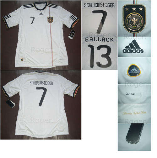 GERMANY FOOTBALL JERSY BALLACK NEW 2010WC HOME KIT