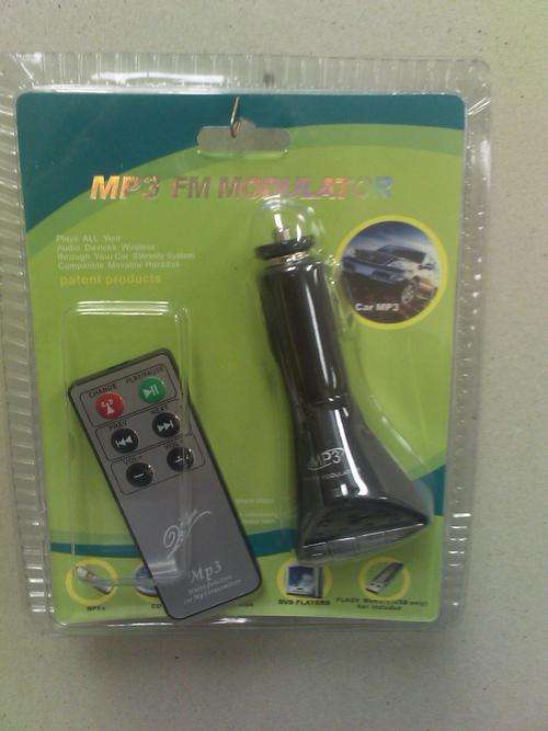 MP3 FM Modulator - Play MP3 songs on your car radio.