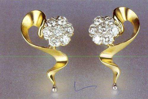 DESIGNER HOT 0.50 CT. REAL NATURAL DIAMOND 14K SOLID GOLD EARRING.