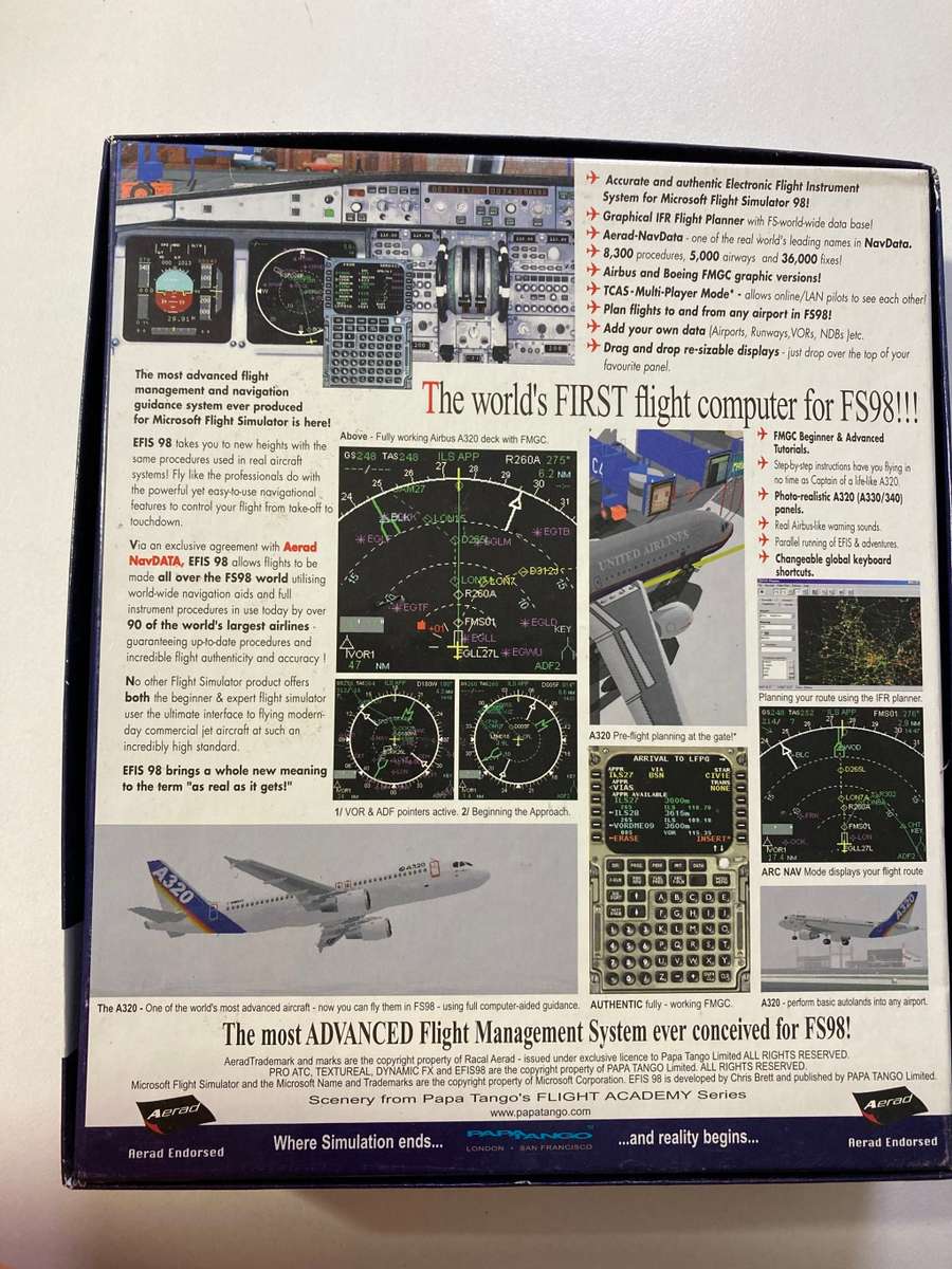 Microsoft Flightsim 98, EFIS 98 and FS Global Scenery Upgrade