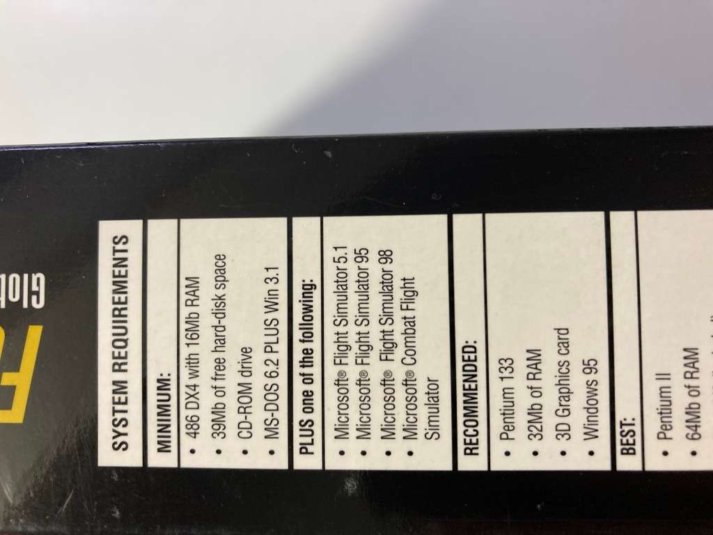 Microsoft Flightsim 98, EFIS 98 and FS Global Scenery Upgrade